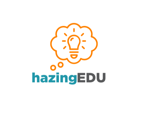 Image of a thought bubble with a lightbulb above the words HazingEDU